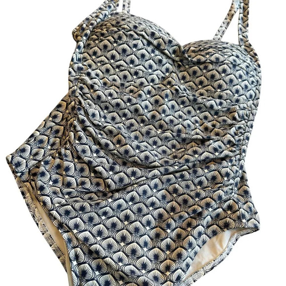 Bond-Eye Australia One Piece Swimsuit Bathing Suit Palm Print Size 8 D/DD Womens - Picture 5 of 11